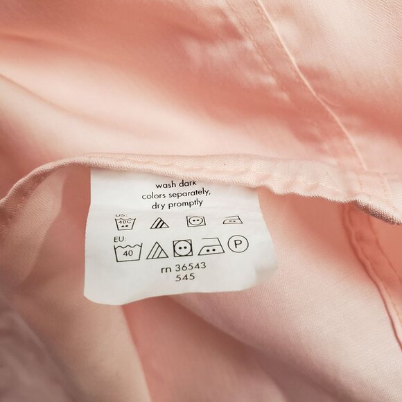 Calvin Klein Mens Regular Fit Performance Non Iron Pink Button Down Shirt Office - Picture 7 of 7